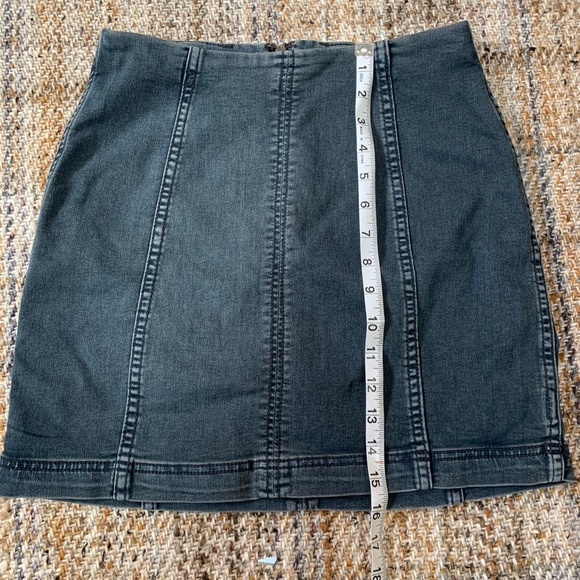 Free People dark denim mini skirt - Picture 6 of 6